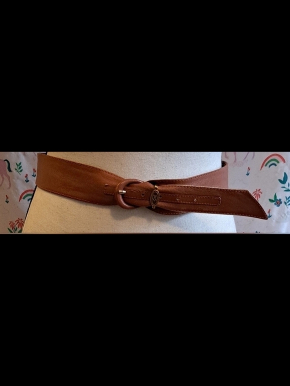 EUC RARE Vintage 70s Christian Dior Tan Leather Casual Neutral Boho Belt SZ L